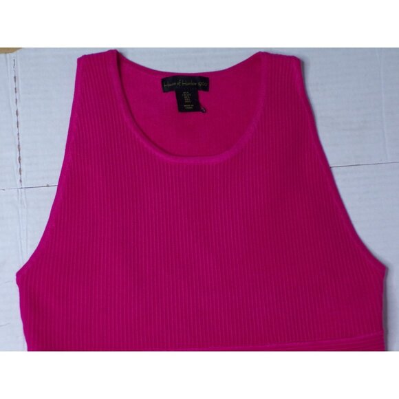 🆕 HOUSE OF HARLOW 1960 Knit Mini Dress Large Pink - Picture 6 of 11